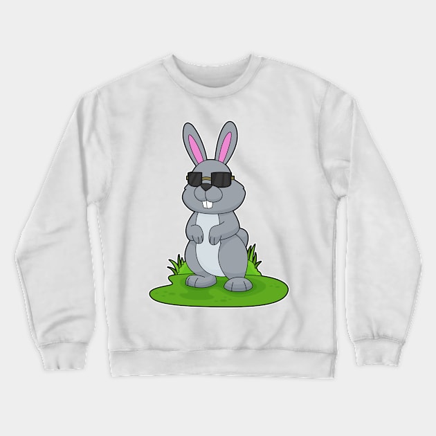 Rabbit Sunglasses Crewneck Sweatshirt by Markus Schnabel